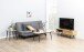 Schlafsofa >Faith< in Grau, Stoff, Stahl - 196x91x98cm (BxHxT)