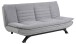 Schlafsofa >Faith< in Grau, Stoff, Stahl - 196x91x98cm (BxHxT)