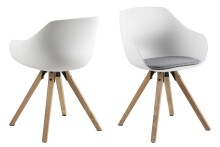 Schalenstuhl >Tina< (2er-Set) in Grau -...