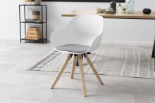 Schalenstuhl >Tina< (2er-Set) in Grau - 56,5x80,5x53 (BxHxT)