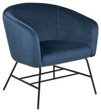 Polsterstuhl >Ramsey< in marineblau, Polyester,...