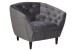 Sessel >Ria< in Grau, Polyester, Rubberwood - 97x78x84cm (BxHxT)