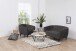 Sessel >Ria< in Grau, Polyester, Rubberwood - 97x78x84cm (BxHxT)