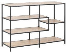 Standregal >Seaford< in Sonoma Eiche, schwarz, MDF,...
