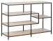 Standregal >Seaford< in Sonoma Eiche, schwarz, MDF, Stahl - 114x78x35cm (BxHxT)