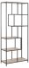 Standregal >Seaford< in Sonoma Eiche, MDF, Stahl - 77x185x35cm (BxHxT)