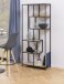 Standregal >Seaford< in Sonoma Eiche, MDF, Stahl - 77x185x35cm (BxHxT)