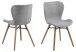 Polsterstuhl >Batilda -A1< (2er-Set) in Grau, Polyester - 47x82,5x53cm (BxHxT)