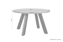 Couchtisch >LARA< von freiraum: Modernes Design mit massiver Akazienholz-Tischplatte, Ø75cm, H47cm – Pflegeleicht & Nachhaltig, FSC®-Zertifiziert, Schwarz Pulverbeschichtete Metallbeine
