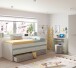 Multifunktionales Jugendbett >Ares Plus< in Alpen-Weiß/Basalt – 198x69x96 cm (BxHxT), Kojenbett mit Ausziehbett und 2 Schubladen, Melaminbeschichtet, Kratzfest, Made in Spain, bis 90 kg belastbar, Einfache Montage
