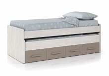 Jugendzimmer-Set >Ares Plus< in Alpen-Weiß / Basalt - 198x69x96 (BxHxT)
