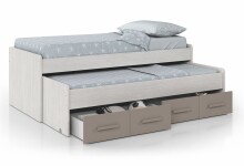 Jugendzimmer-Set >Ares Plus< in Alpen-Weiß / Basalt - 198x69x96 (BxHxT)