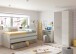 Jugendzimmer-Set >Ares Plus< in Alpen-Weiß / Basalt - 198x69x96 (BxHxT)