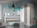 Jugendzimmer-Set >Ares Plus< in Alpen-Weiß / Basalt - 198x69x96 (BxHxT)