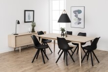 Esstisch >Century< in Eiche weiss pigmentiert, MDF - 200x75,3x100cm (BxHxT)