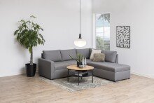 Couchtisch >Goldington< in Wildeiche, schwarz, MDF, Stahl - 45x80cm (HxD)