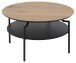 Couchtisch >Goldington< in Wildeiche, schwarz, MDF, Stahl - 45x80cm (HxD)