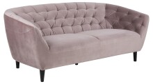 3-Sitzer >Ria< in dusty rose, Polyester, Rubberwood...