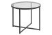 Beistelltisch >Cross< in Grau, schwarz, Glas, Stahl - 45x55cm (HxD)