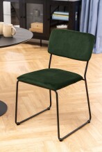 Kufenstuhl >Cornelia< (2er-Set) in waldgrün - 50x80x53,5 (BxHxT)