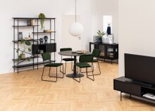 Kufenstuhl >Cornelia< (2er-Set) in waldgrün - 50x80x53,5 (BxHxT)