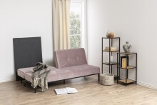 Schlafsofa >Perugia< in dusty rose, Polyester, Stahl - 198x87x95cm (BxHxT)