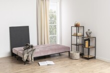 Schlafsofa >Perugia< in dusty rose, Polyester, Stahl - 198x87x95cm (BxHxT)