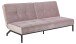 Schlafsofa >Perugia< in dusty rose, Polyester, Stahl - 198x87x95cm (BxHxT)