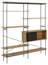 Standregal >Angus< in Wildeiche, schwarz, MDF,...