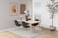 Esszimmerstuhl >Eris< (4er-Set) in schwarz, Chrom - 48,5x85,5x54 (BxHxT)