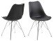 Esszimmerstuhl >Eris< (4er-Set) in schwarz, Chrom - 48,5x85,5x54 (BxHxT)