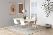 4-Fußstuhl >Eris< (4er-Set) in weiss, Chrom -...