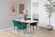 Armlehnstuhl >Emilia< in flaschengrün, Polyester, Stahl - 57x83x61cm (BxHxT)