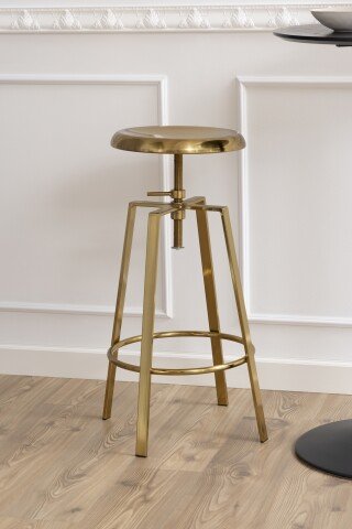 Barhocker >Goose< in Gold, Stahl - 41x87x41cm (BxHxT)