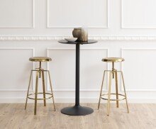 Barhocker >Goose< in Gold, Stahl - 41x87x41cm (BxHxT)