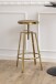 Barhocker >Goose< in Gold, Stahl - 41x87x41cm (BxHxT)