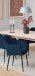 Armlehnstuhl >Emilia< in dunkelblau, Polyester, Stahl - 57x83x61cm (BxHxT)