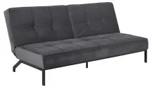 Schlafsofa >Perugia< in Grau, schwarz - 198x87x95...