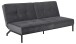 Schlafsofa >Perugia< in Grau, schwarz - 198x87x95 (BxHxT)