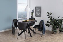 Esstisch >I_Duncan< in schwarz, MDF - 75x105cm (HxD)