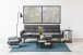 Couchtisch >Bayonne< in Grau, schwarz, Glas, Sta - 42x79cm (HxD)