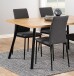 Esszimmerstuhl >Demina< (4er-Set) in Grau, Polyester, Stahl - 43,5x92x53 (BxHxT)