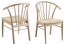 Holzstuhl >Cassandra< (2er-Set) in Eiche weiss...