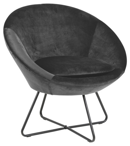 Polsterstuhl >Center< in Grau, Polyester, Stahl - 82x81x71cm (BxHxT)