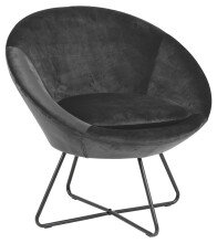 Polsterstuhl >Center< in Grau, Polyester, Stahl - 82x81x71cm (BxHxT)