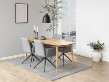 Armlehnstuhl >Naya< in Grau, Polyester, Stahl - 59x88x59cm (BxHxT)