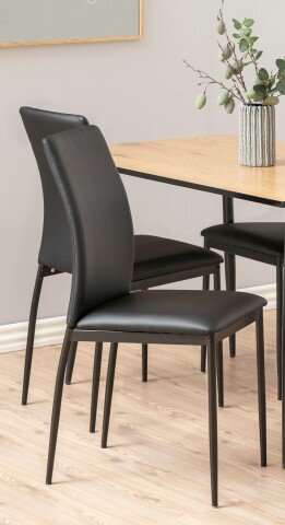 Esszimmerstuhl >Demina< (4er-Set) in schwarz - 43,5x92x53 (BxHxT)