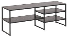 TV-Regal >Seaford< in schwarz, MDF, Stahl - 120x46x33cm (BxHxT)