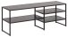 TV-Regal >Seaford< in schwarz, MDF, Stahl - 120x46x33cm (BxHxT)