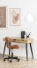 Schreibtischstuhl >Batilda -A1< in cognac, Polyurethan, Stahl - 55x87x54 (BxHxT)